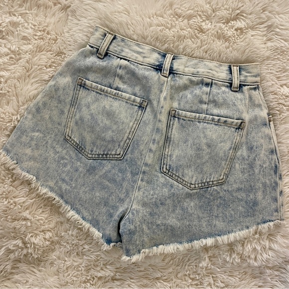 SO Dad Shorts Ultra High Waist Distressed Acid Washed - Picture 7 of 7